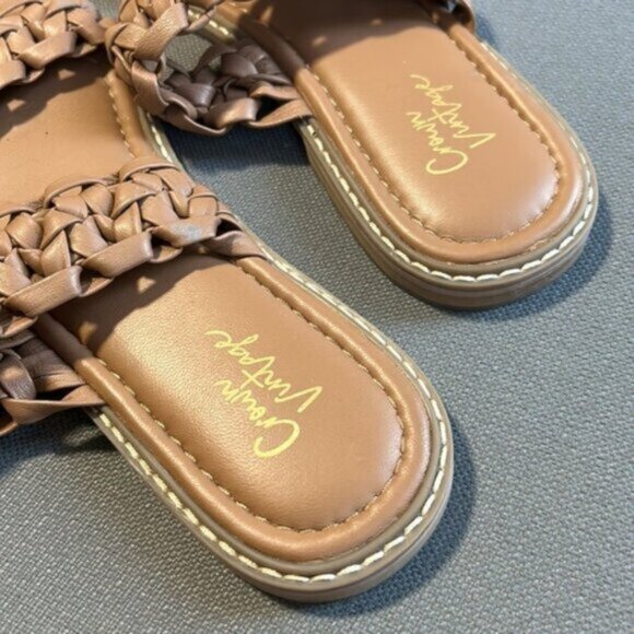 Crown Vintage Oleya Sandal Tan Brown Size 10 - Picture 2 of 3